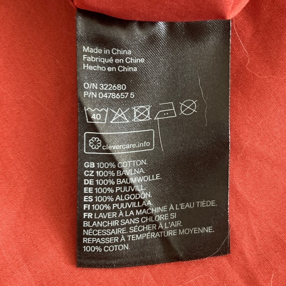 Red H&M Cotton Button-Down - Picture 3 of 3